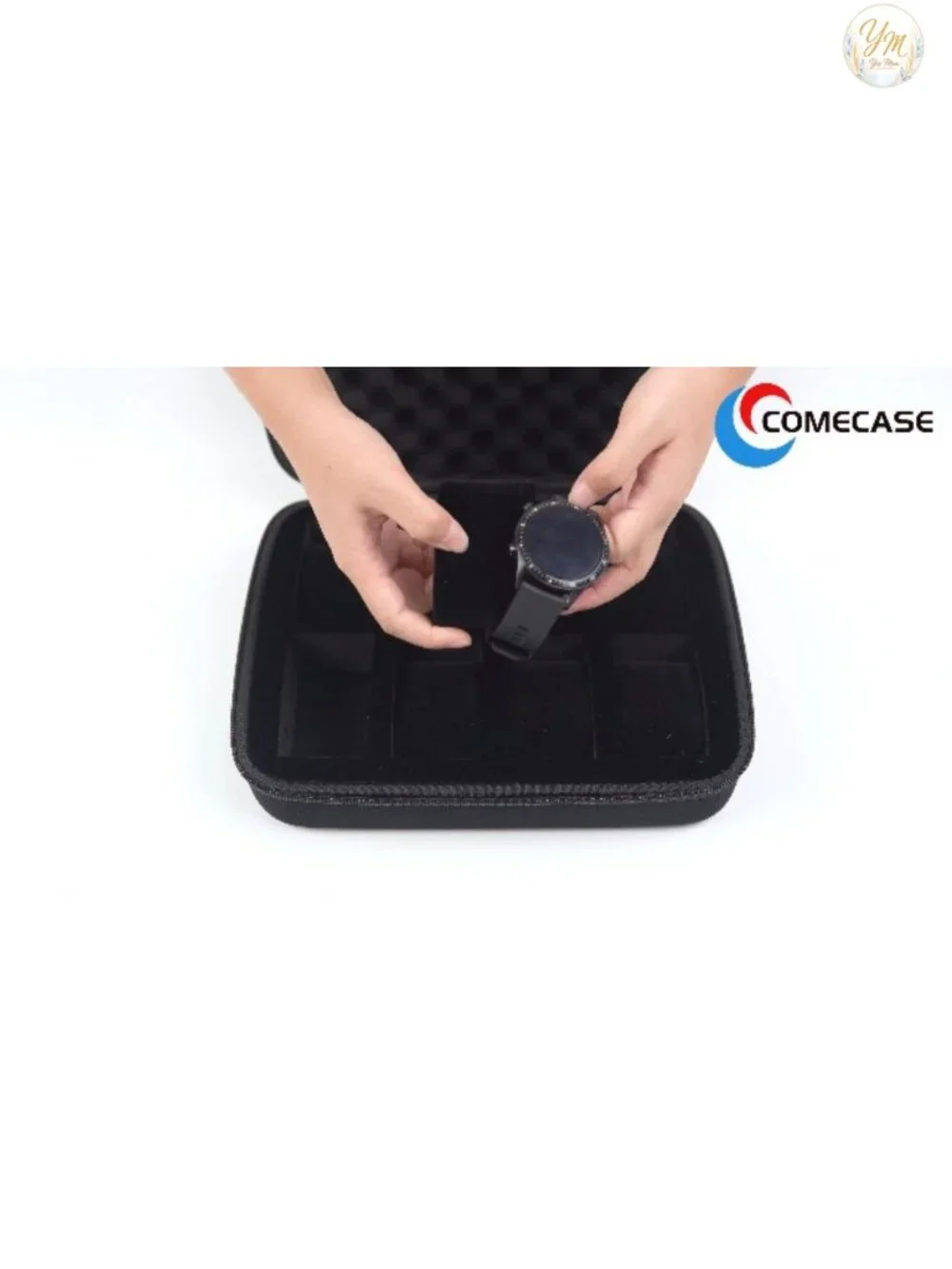 8 Slot Travel Watch Case Hard Shell EVA Velvet Interior Watch Organizer Box